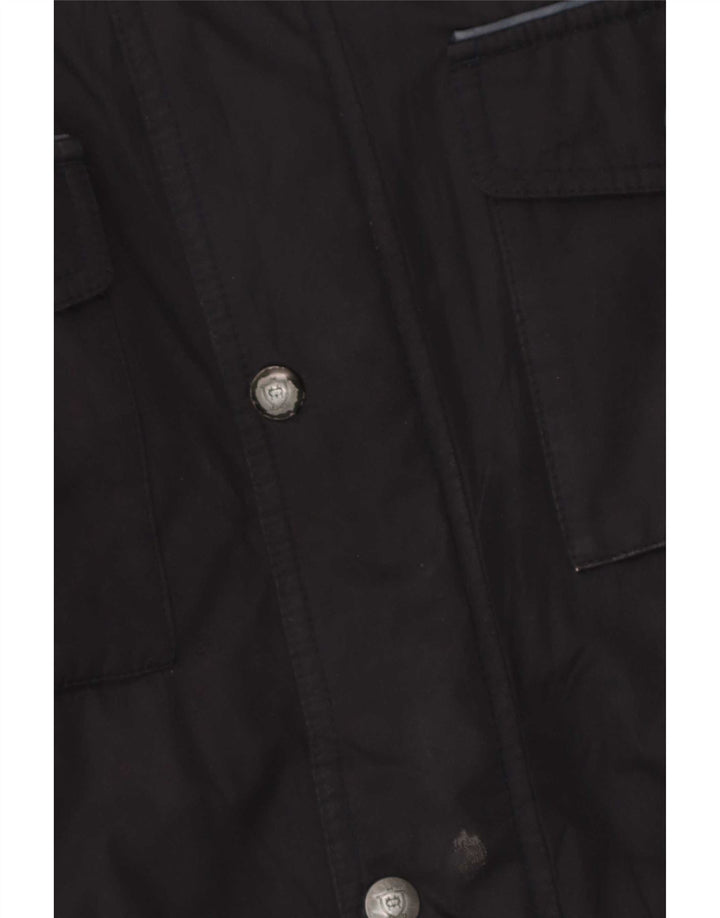 Casaco corta-vento masculino Massimo Dutti com capuz Reino Unido 40 grande azul marinho