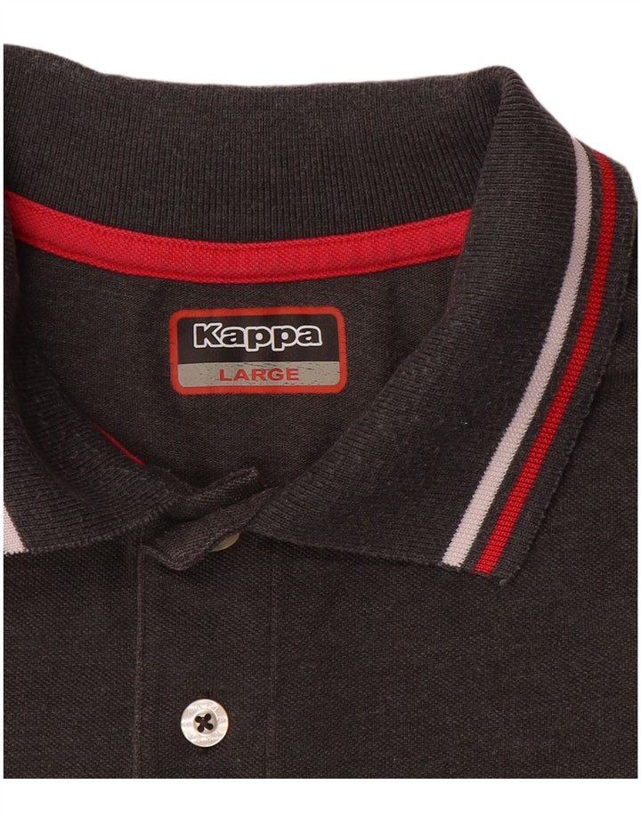 Camisa polo masculina KAPPA grande cinza