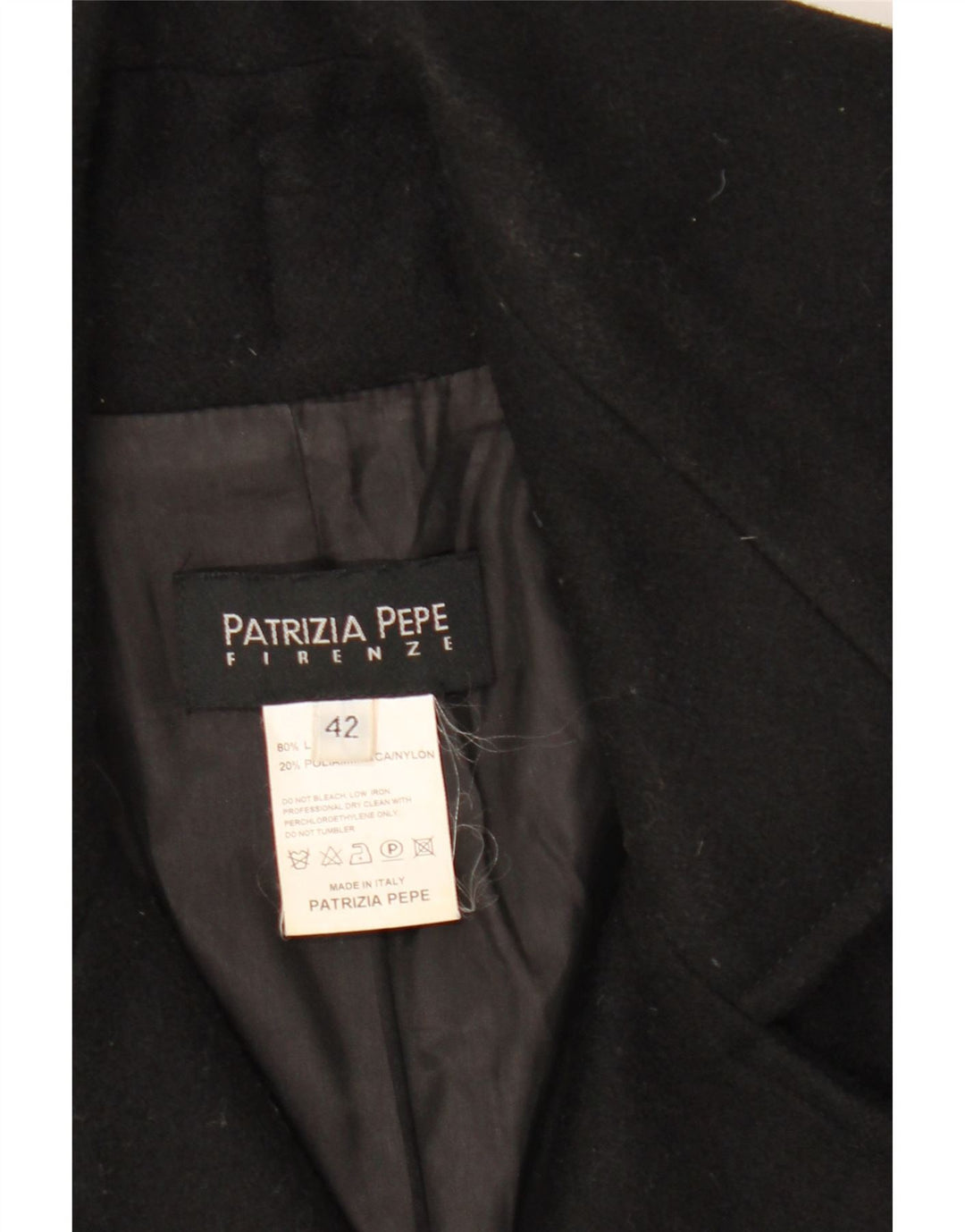 Sobretudo feminino Patrizia Pepe IT 42 lã preta média