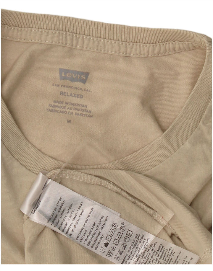 Camiseta masculina relaxada LEVI'S de algodão bege médio