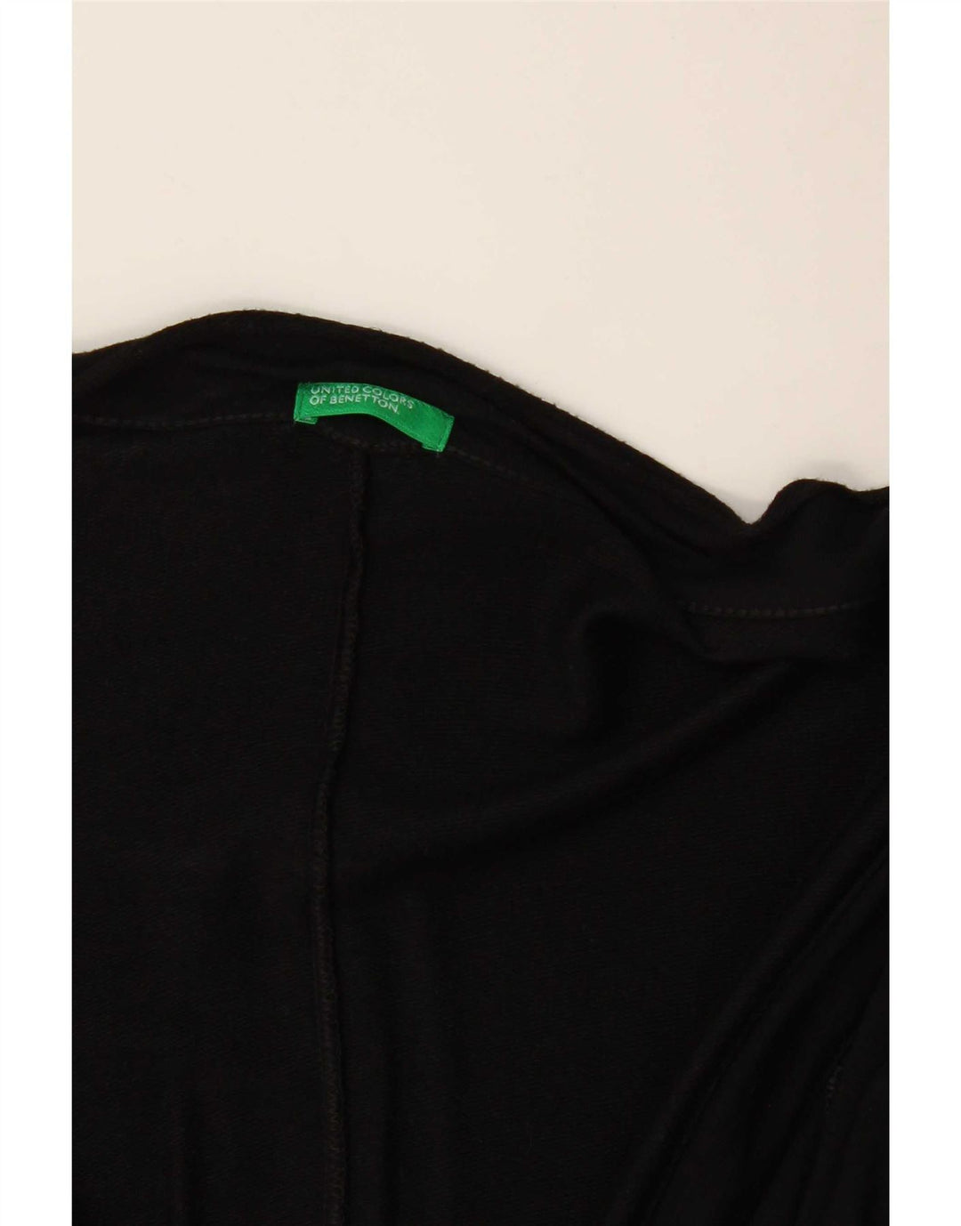 Suéter cardigã assimétrico feminino Benetton Reino Unido 12 médio preto