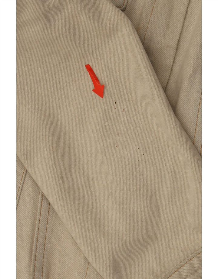 Jaqueta jeans feminina Rifle UK 12 algodão bege médio