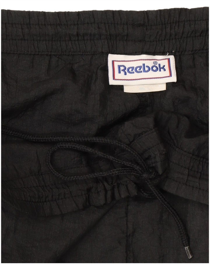Calça de treino masculina Reebok Joggers grande nylon preto