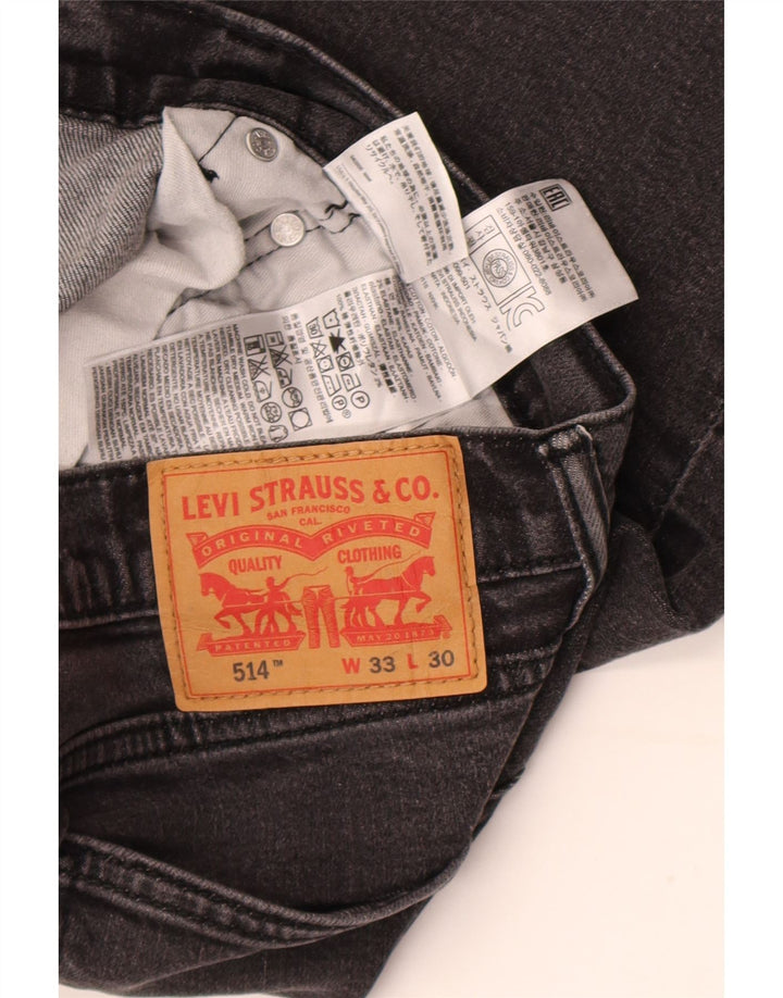 Levi's Masculino 514 Straight Jeans W33 L30 Cinza Algodão