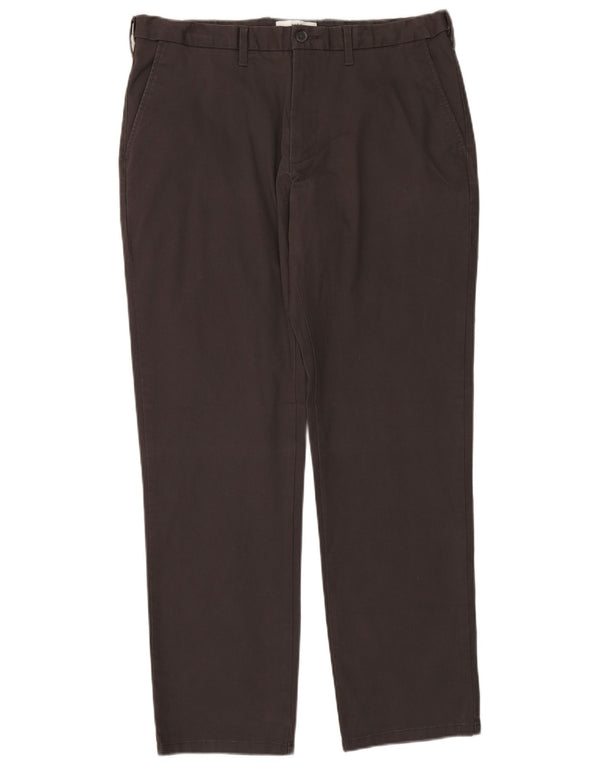 Marks & Spencer Mens Regular Fit Chino Trousers W36 L31 Grey Cotton