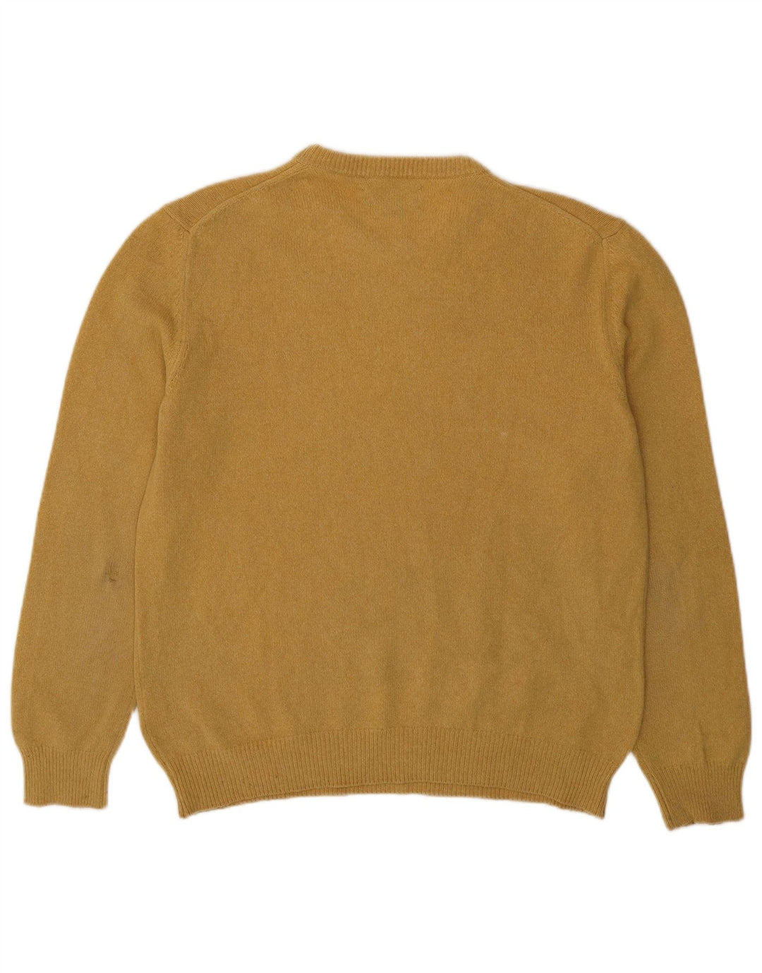 Suéter masculino Marlboro Classics com gola redonda, grande lã amarela