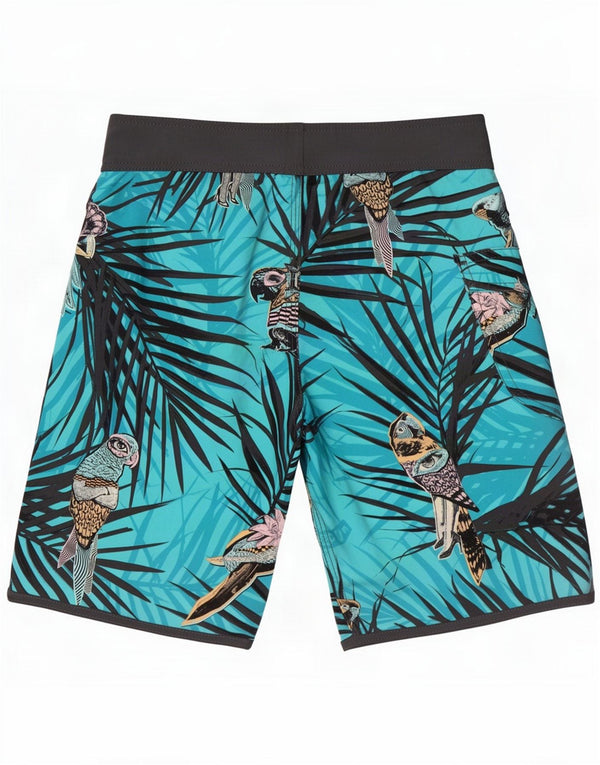 Shorts de natação havaianos gráficos Volcom Boys 9-10 anos Green Beach