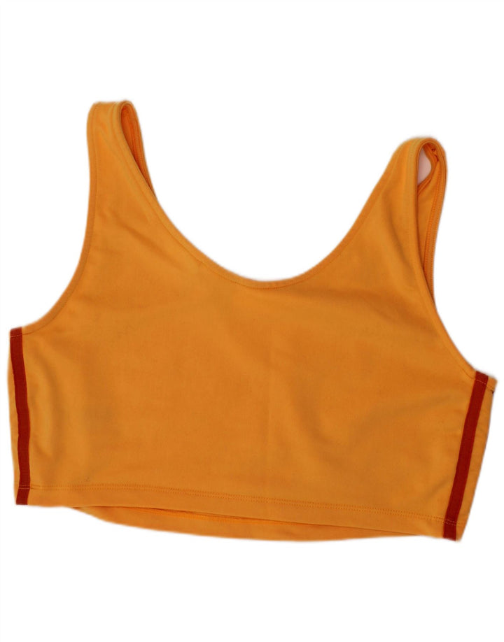 Adidas Womens Sport Bra Top UK 14 Médio Laranja Poliéster