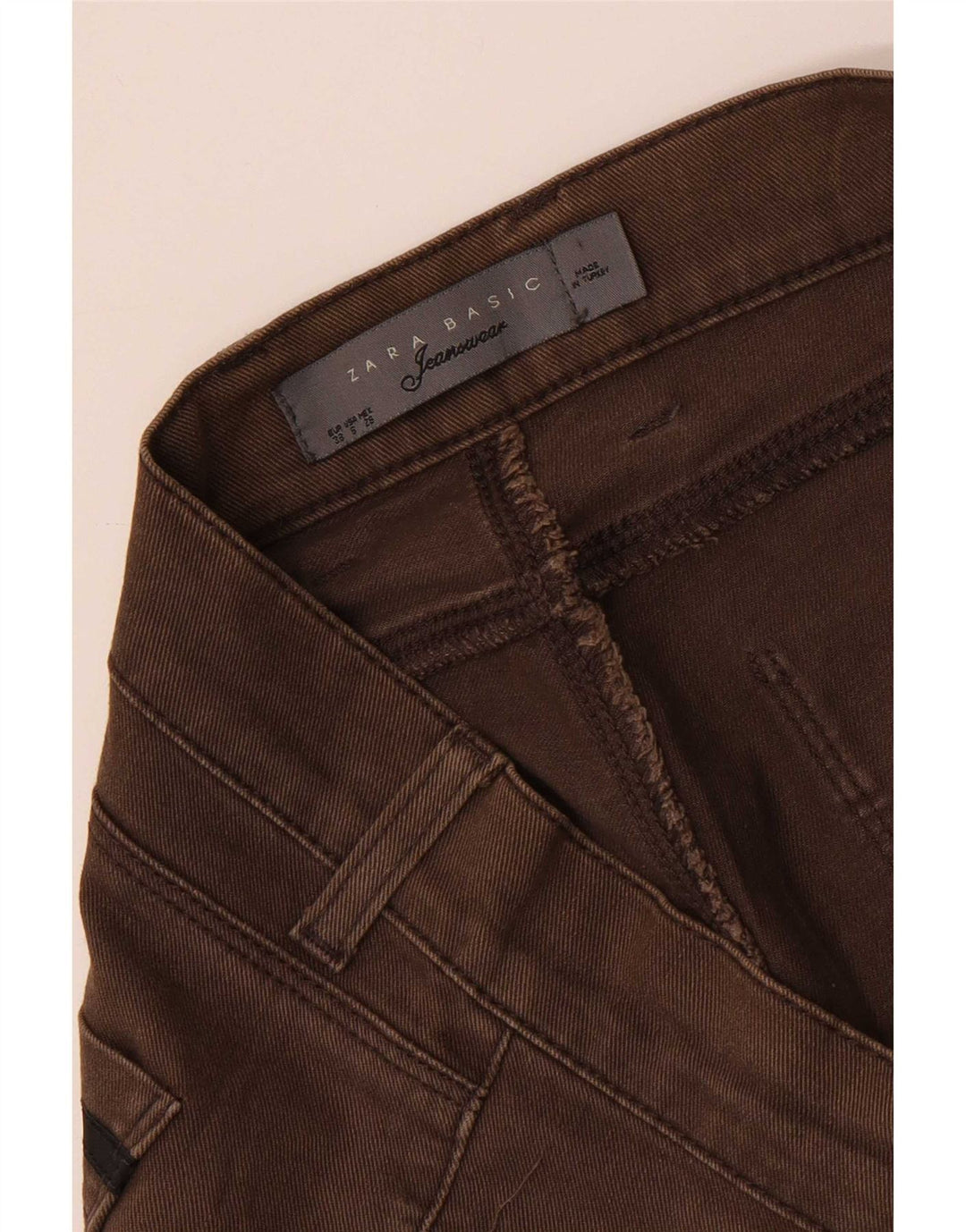Zara Jeans Slim Feminino EU 38 Pequeno W28 L31 Marrom