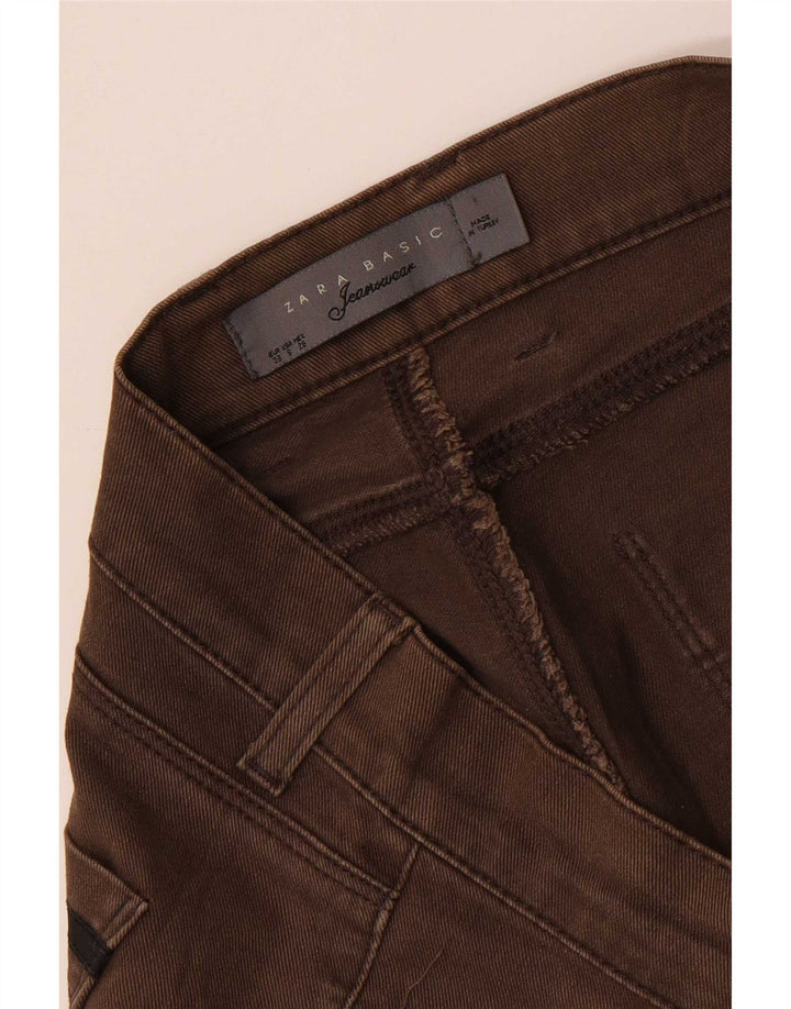 Zara Jeans Slim Feminino EU 38 Pequeno W28 L31 Marrom