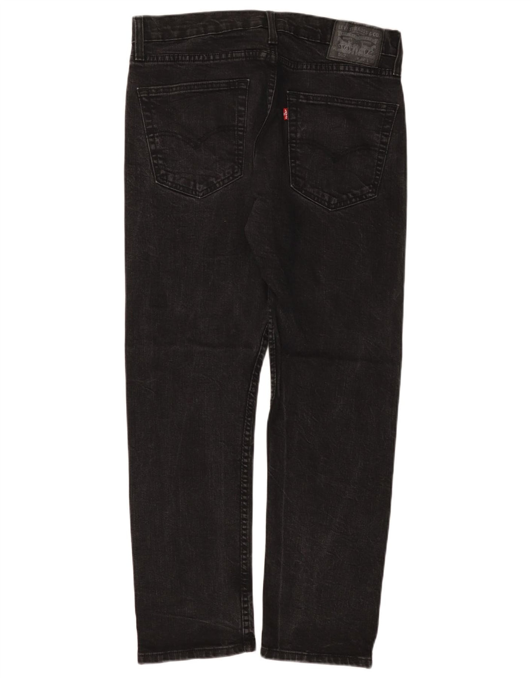 LEVI'S Masculino 502 Tapered Jeans W32 L30 Algodão Preto