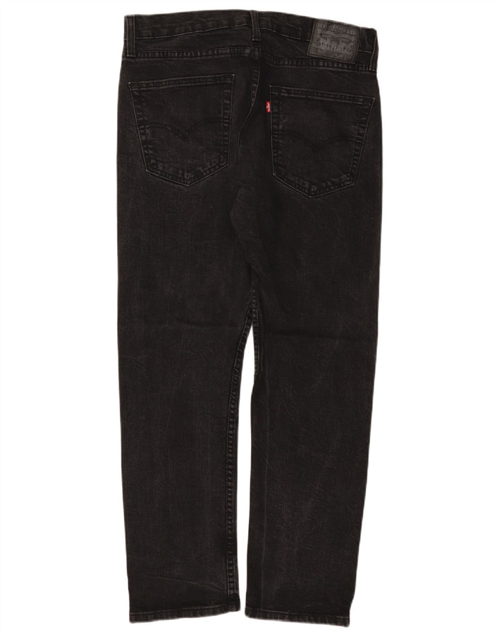 LEVI'S Masculino 502 Tapered Jeans W32 L30 Algodão Preto