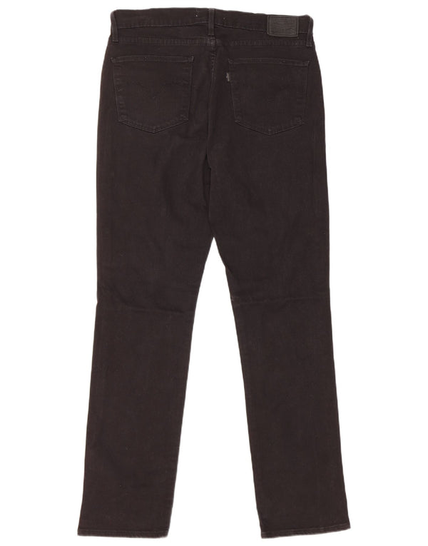 Calça jeans feminina Levi's 724 High Rise Straight W31 L30 algodão preto