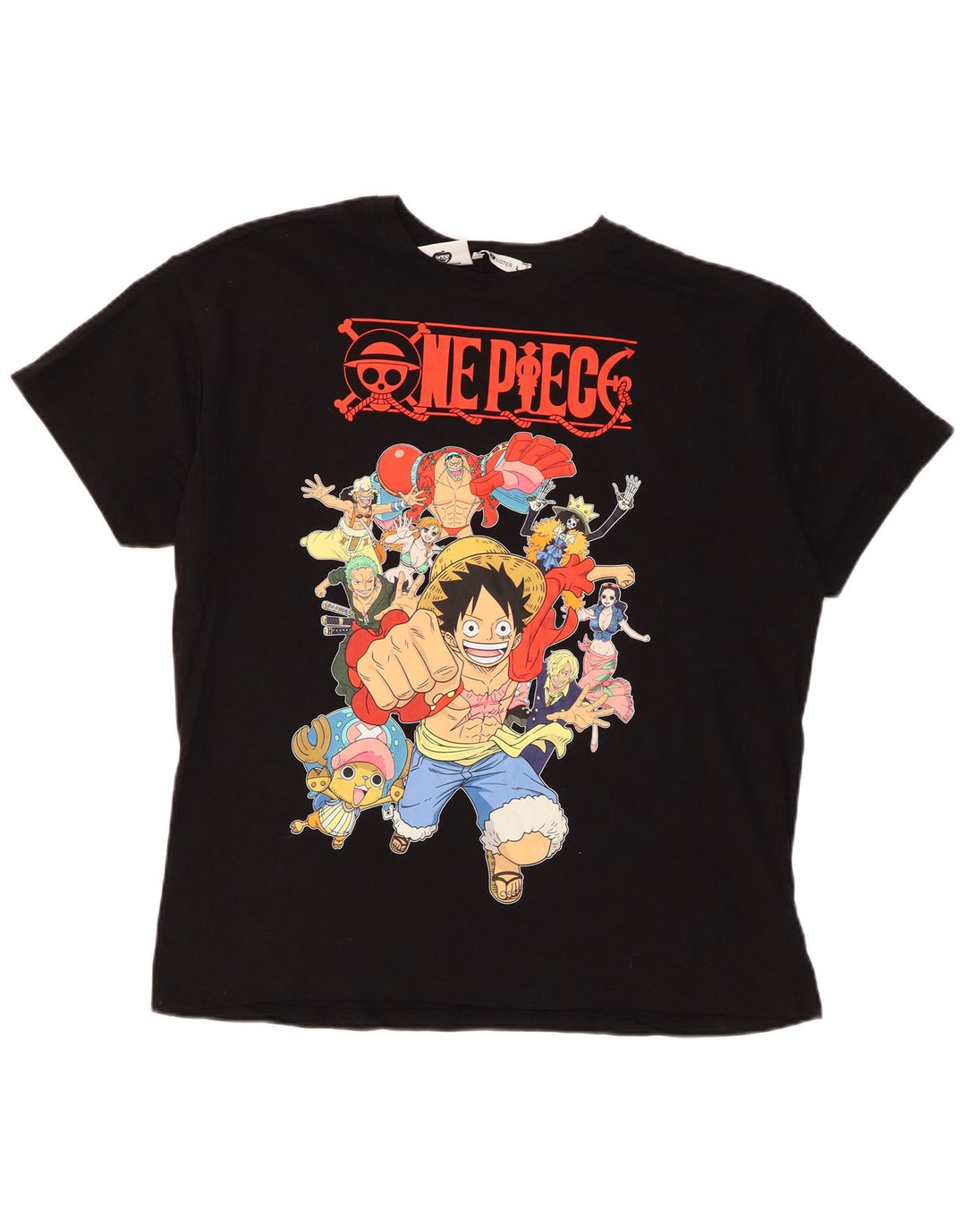 Camiseta masculina FB Sister com estampa de uma peça grande de algodão preto