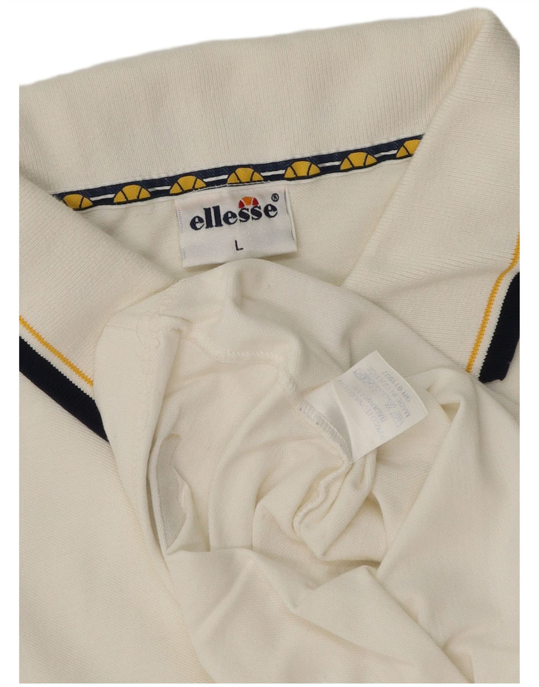 Camisa polo masculina Ellesse grande algodão branco