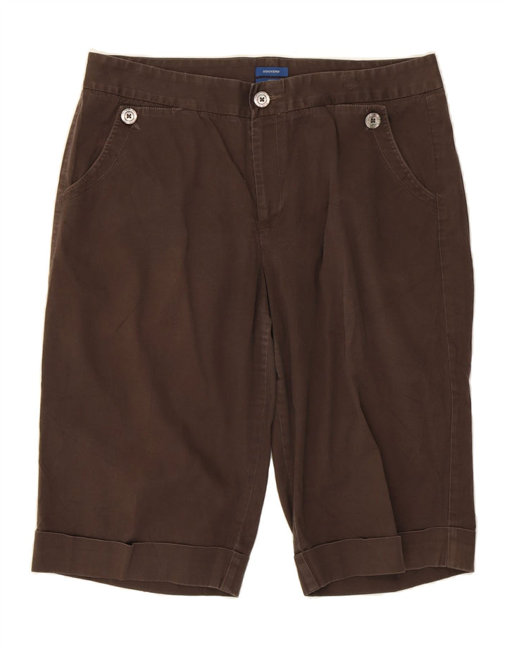 DOCKERS Womens Casual Shorts US 14 XL W36  Brown Cotton Vintage Dockers and Second-Hand Dockers from Messina Hembry 