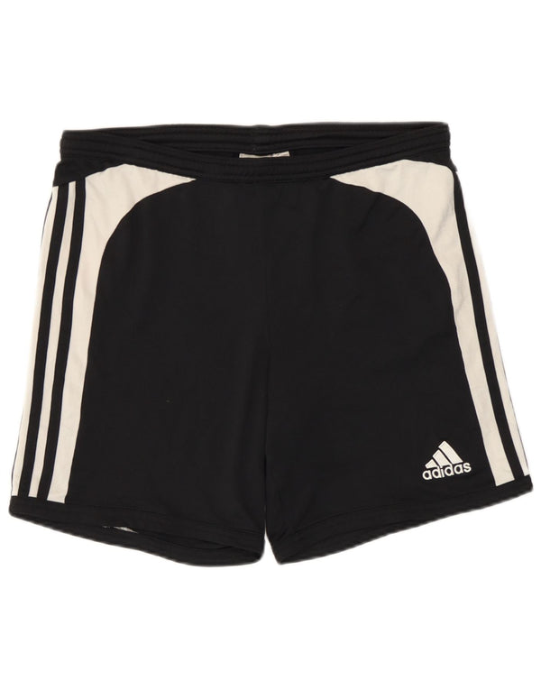 Shorts esportivos masculinos Adidas médio preto colorblock poliéster