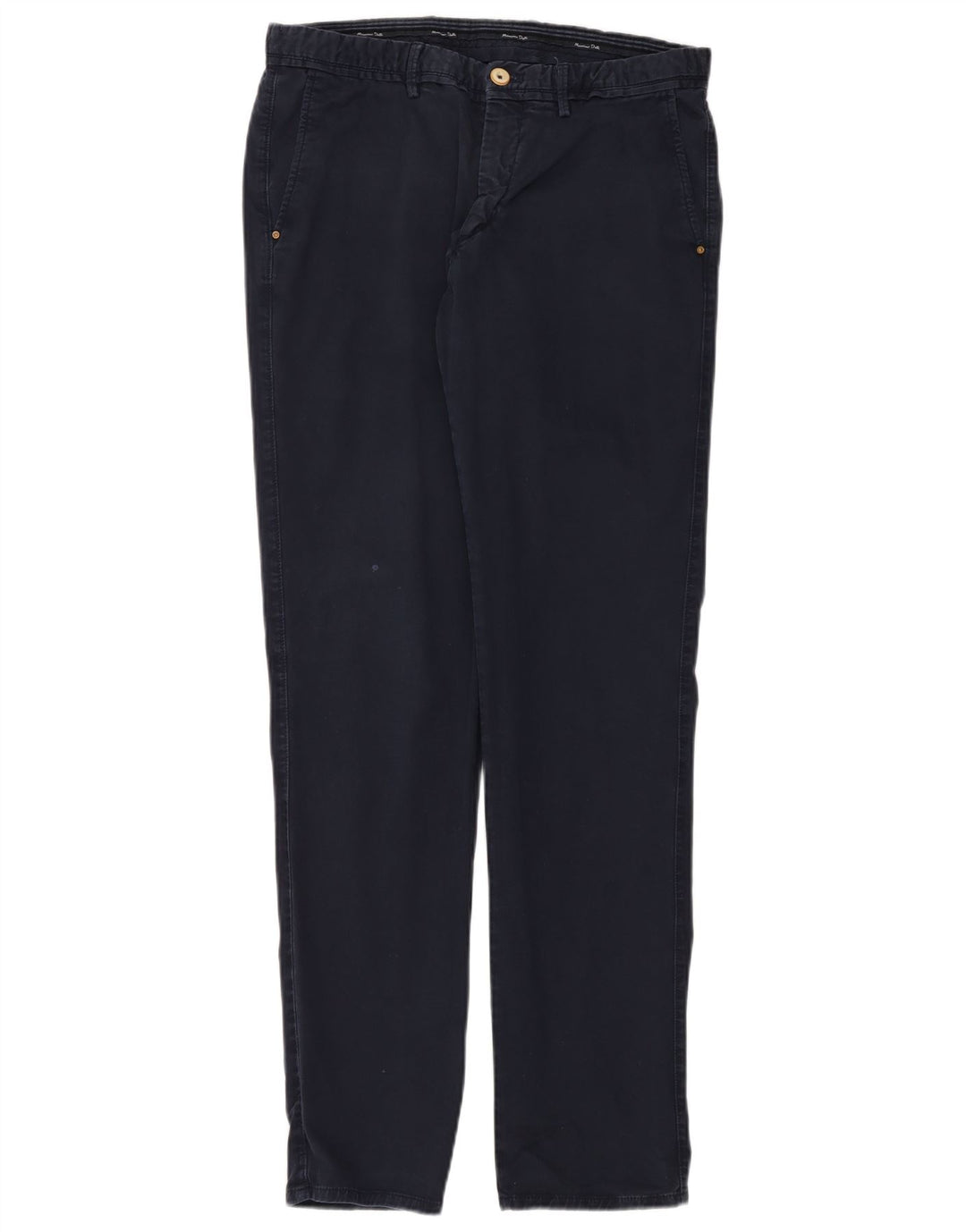 Calça Chino Masculina MASSIMO DUTTI Slim Fit UE 42 Grande W32 L34 Azul Marinho