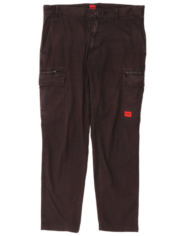 Calça Cargo Cônica Masculina Hugo Boss IT 52 XL W38 L31 Algodão Preto