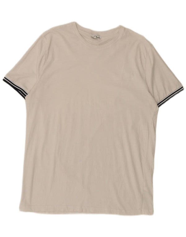 Camiseta masculina Reiss Top XL algodão branco