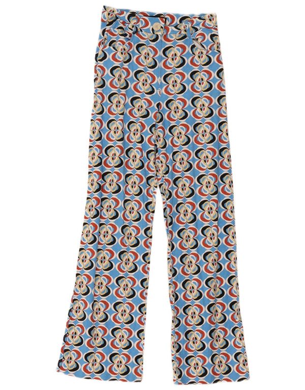 Zara Calça feminina casual com padrão abstrato XS W24 L28 multicolorida
