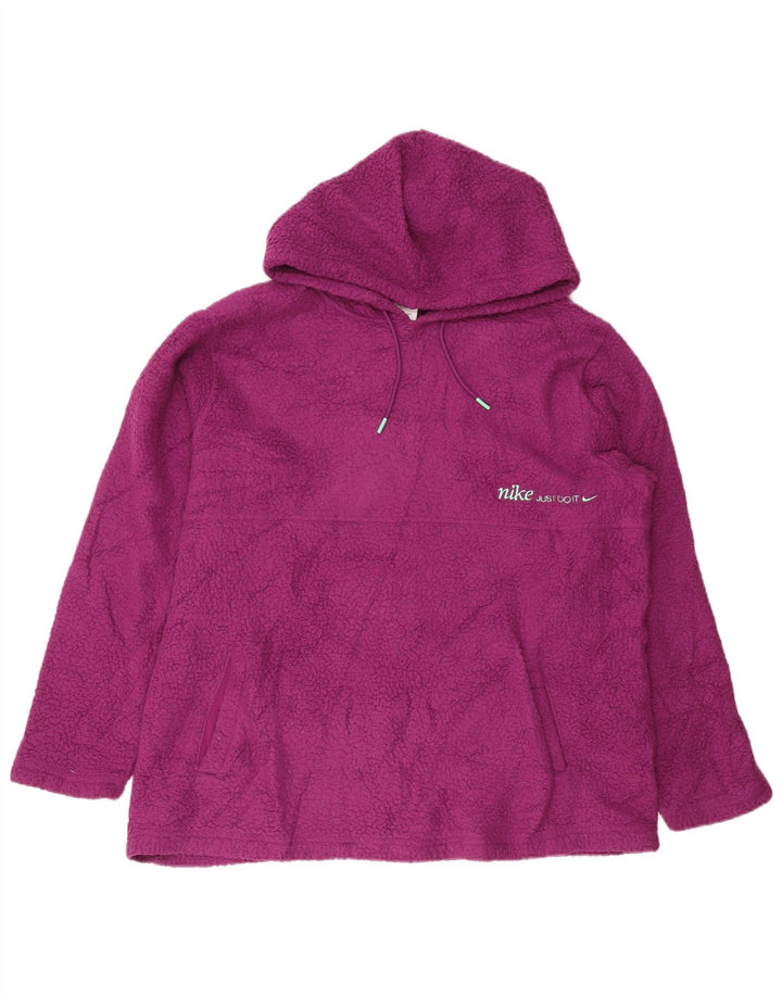 Jumper de lã com capuz feminino NIKE Therma-Fit UK 18 XL roxo poliéster