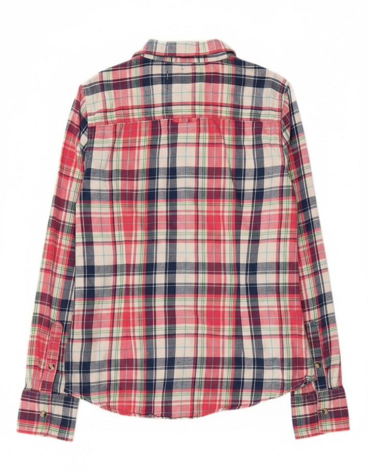 Camisa feminina de flanela Superdry Classic Fit UK 12 algodão multicolorido médio