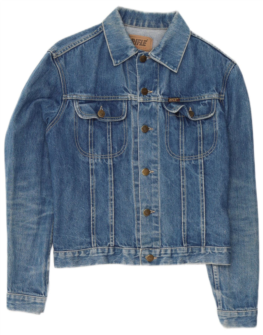 Jaqueta jeans feminina Rifle IT 42 algodão azul médio