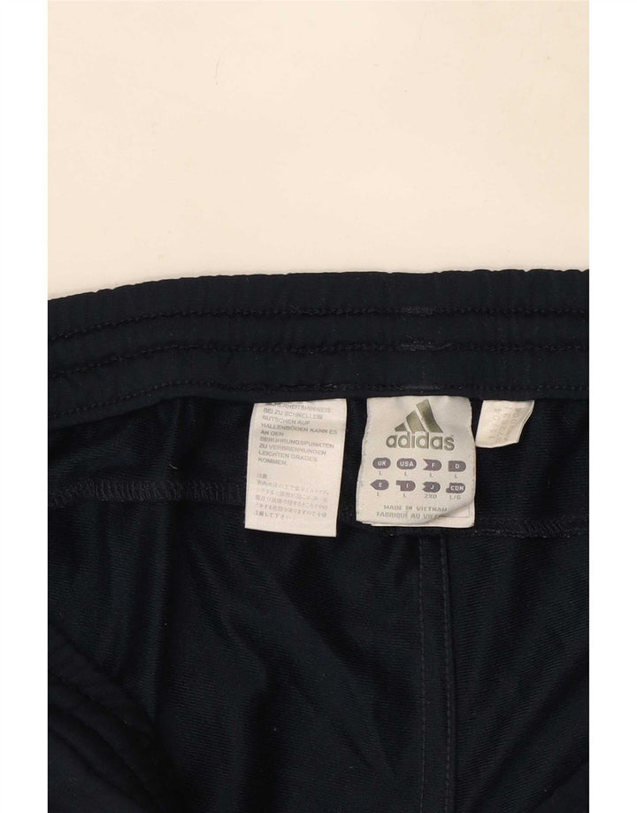 Calça de treino masculina Adidas grande poliéster azul marinho