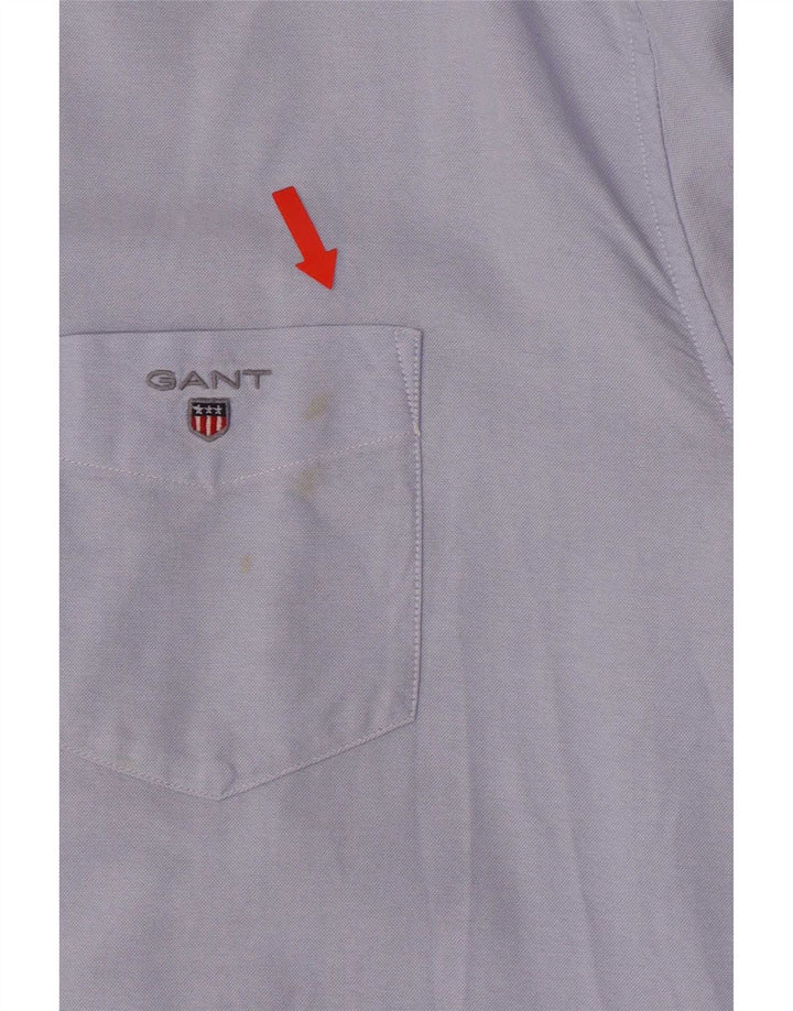 Camisa masculina Gant Regular Fit tamanho 17 1/2 XL algodão azul