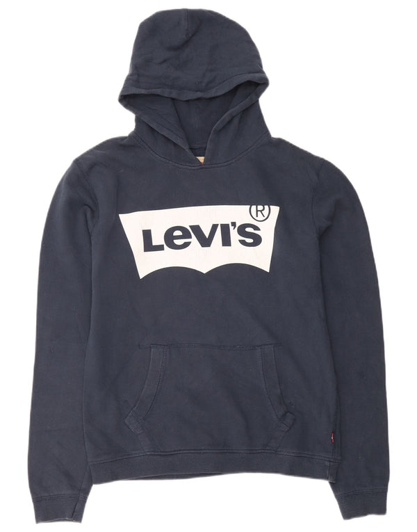 Suéter gráfico com capuz Levi's Boys 15-16 anos azul marinho colorblock