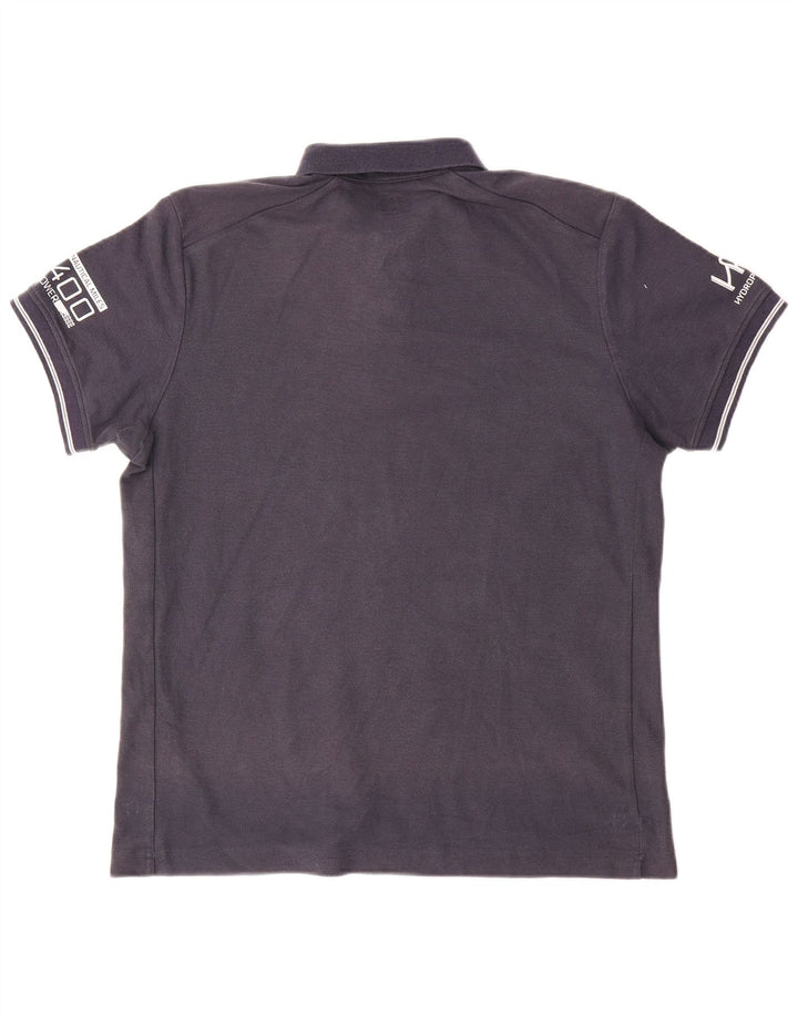 Helly Hansen Camisa polo masculina gráfica média algodão azul marinho