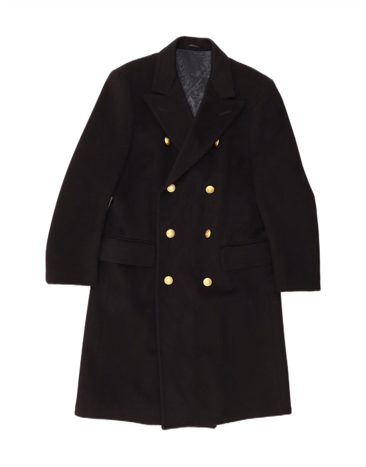 Casaco feminino vintage duplo breasted IT 52 2XL preto clássico