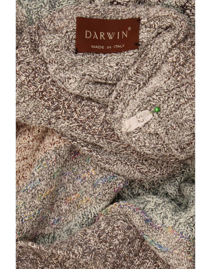 Suéter masculino Darwin com gola redonda tamanho 52 listrado grande multicolorido