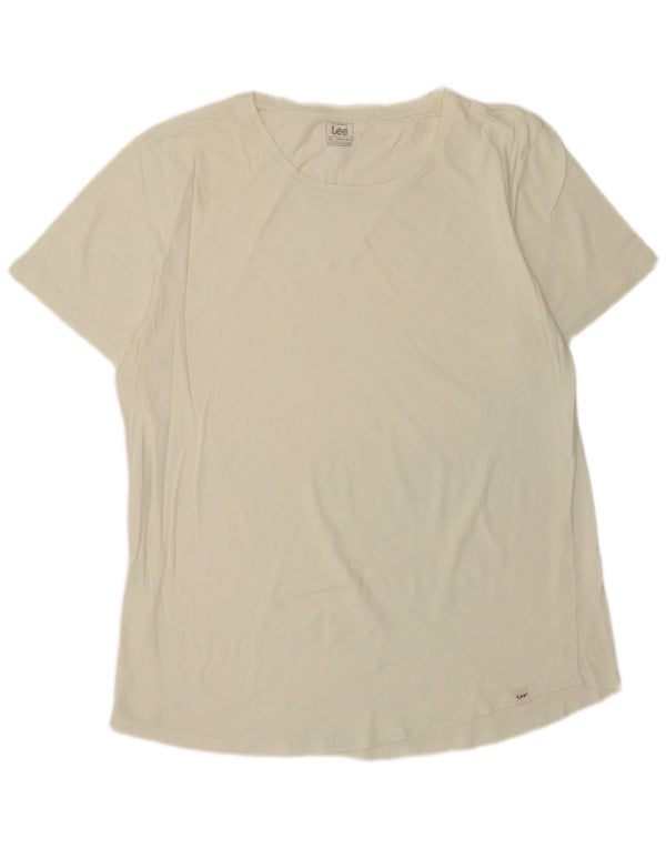 Lee Mens Long Regular Fit Camiseta Top 2XL Branco