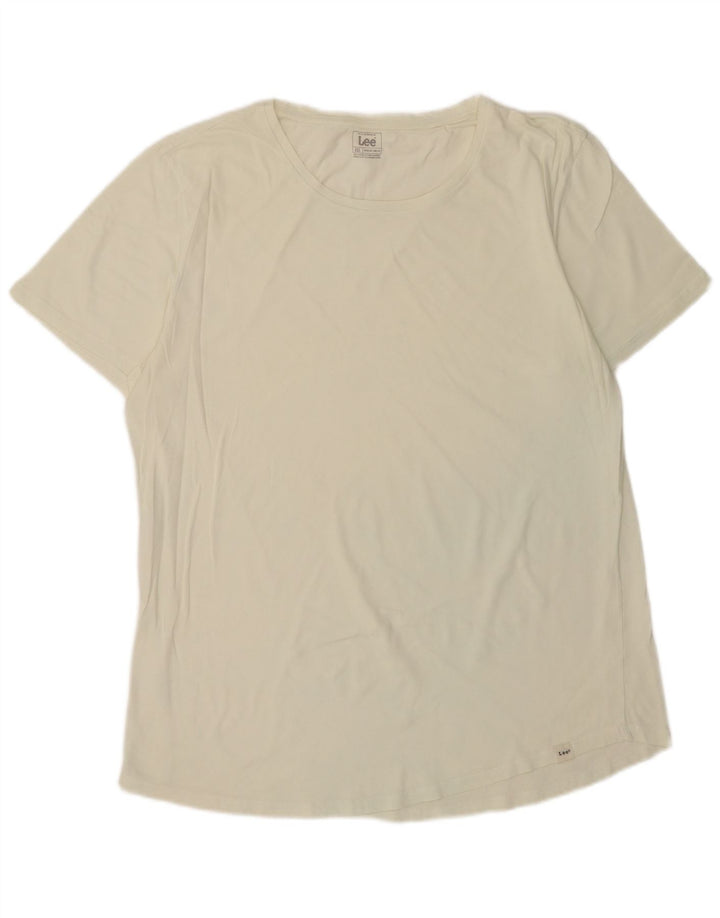 Lee Mens Long Regular Fit Camiseta Top 2XL Branco