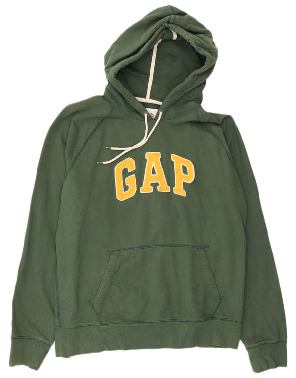 Gap Mens Graphic Hoodie Jumper XL Algodão Verde