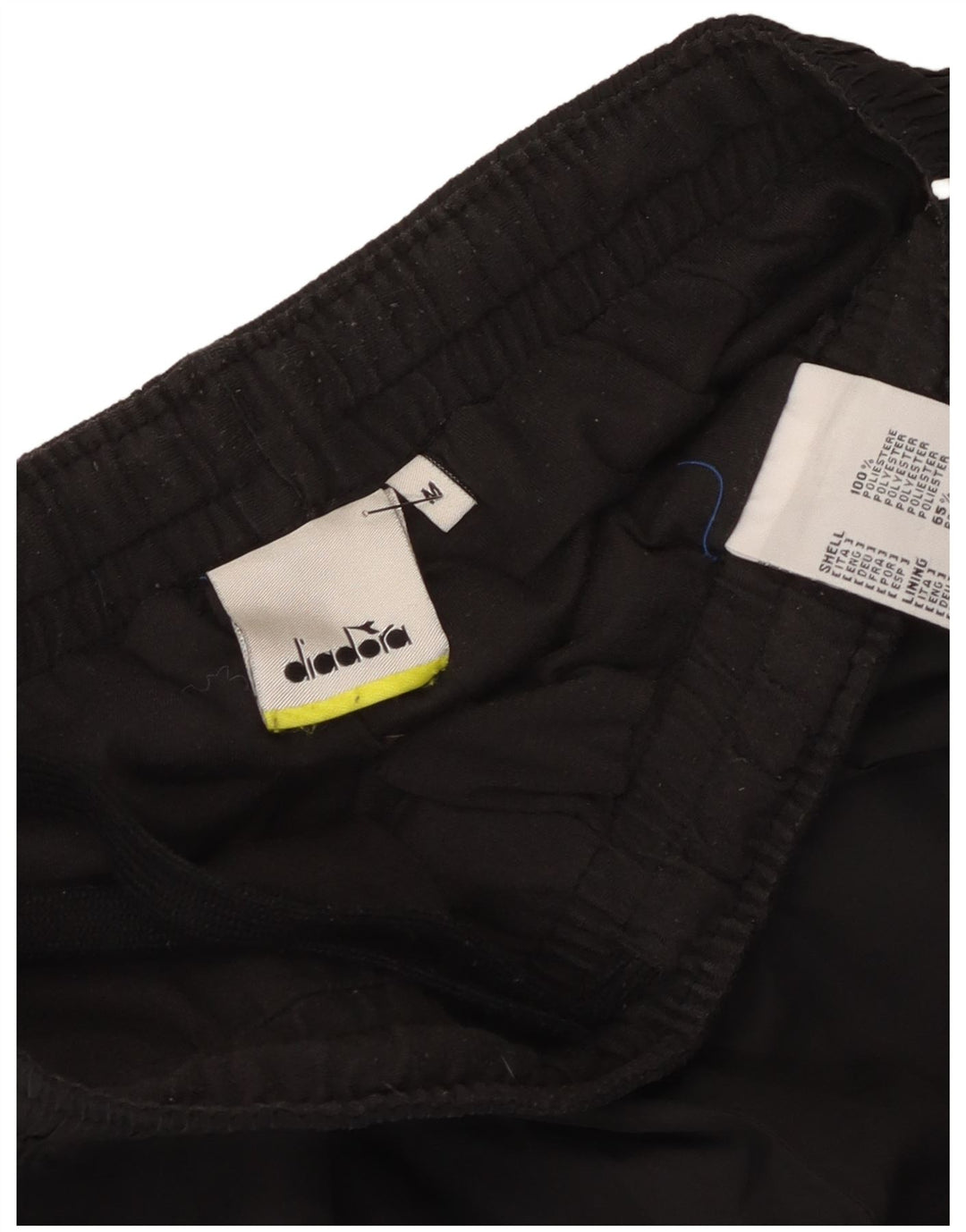 Calça de treino masculina Diadora Joggers poliéster preto médio