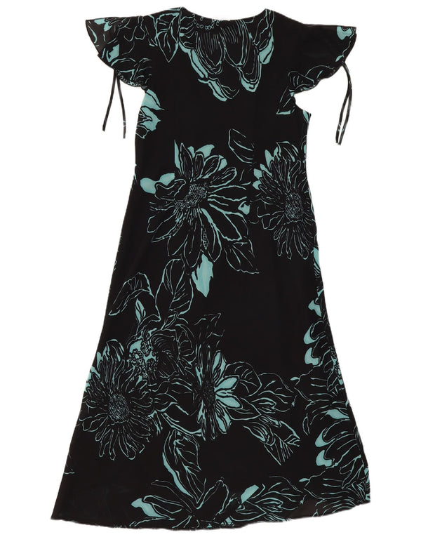 Agenda Womens Maxi Dress UK 14 Médio Preto Floral Poliéster