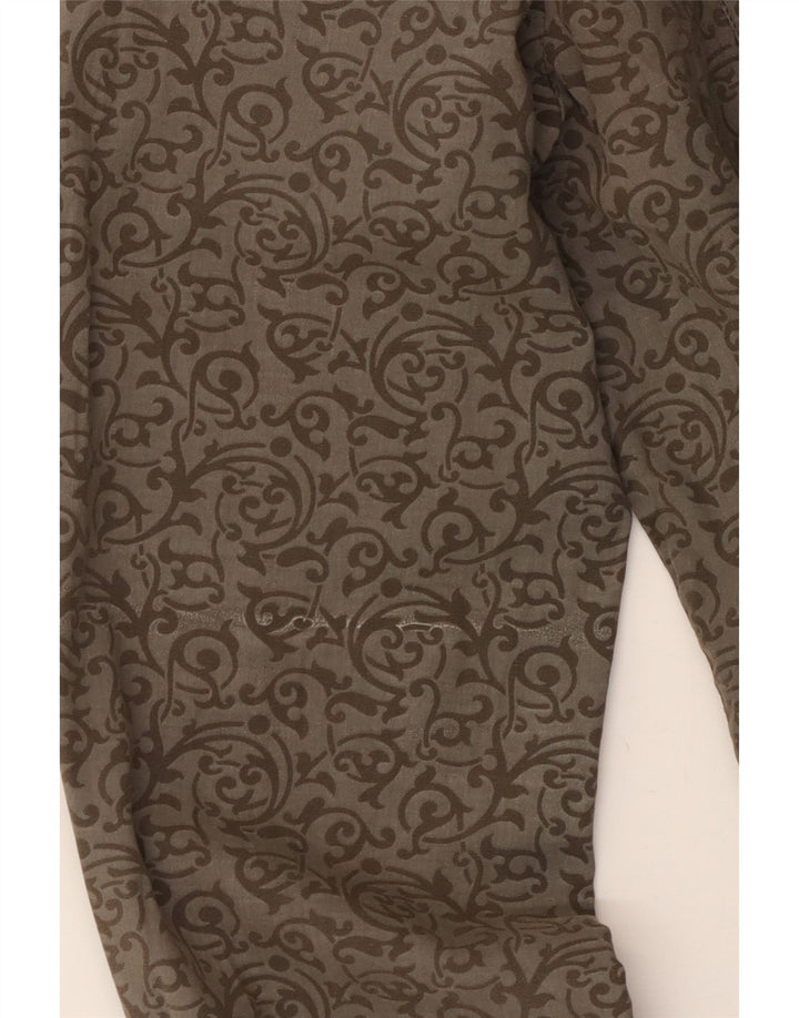 Camisa masculina diesel pequena marrom paisley algodão