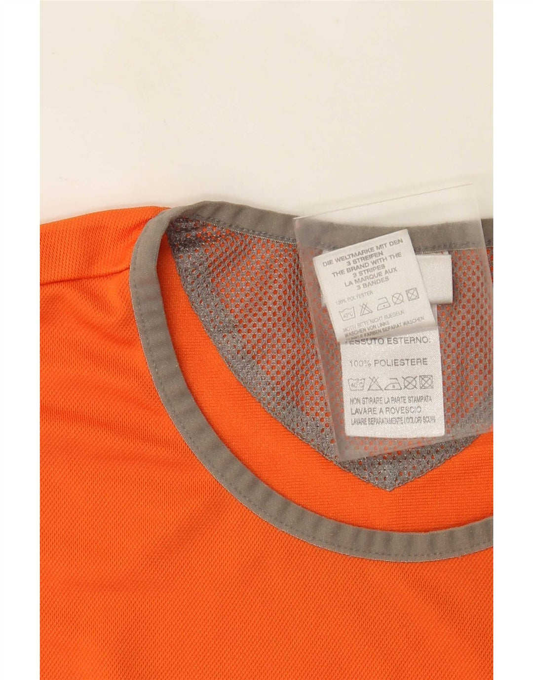 Adidas Mens Camiseta Top Pequeno Laranja Poliéster