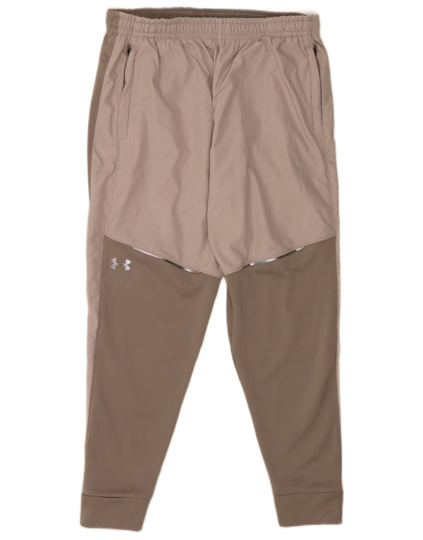 Calça de treino masculina Under Armour Graphic Joggers grande bloco colorido cinza