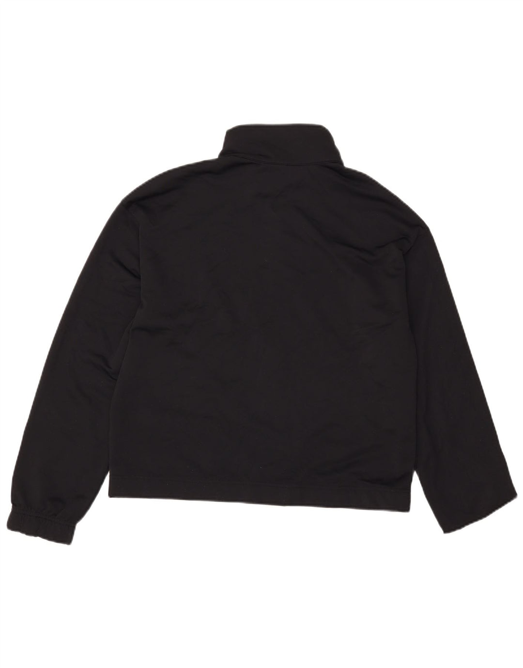 NIKE Womens Tracksuit Top Jacket UK 14 Médio Preto Poliéster