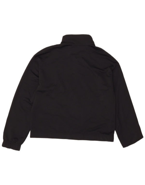NIKE Womens Tracksuit Top Jacket UK 14 Médio Preto Poliéster