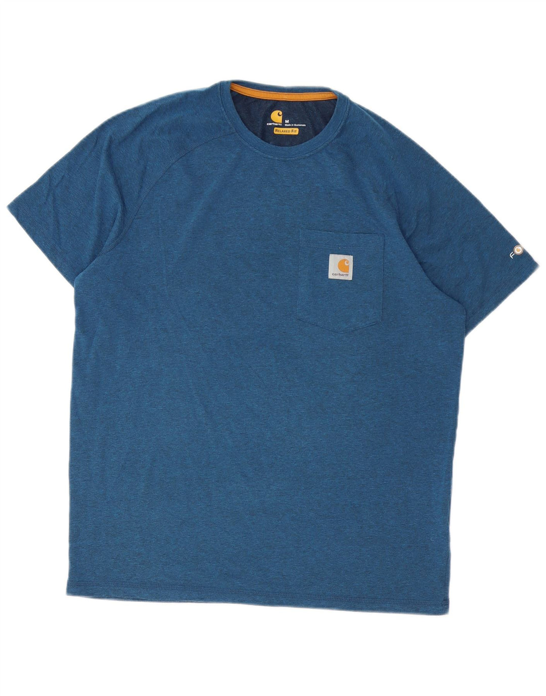 Camiseta masculina CARHARTT com ajuste relaxado, poliéster azul médio