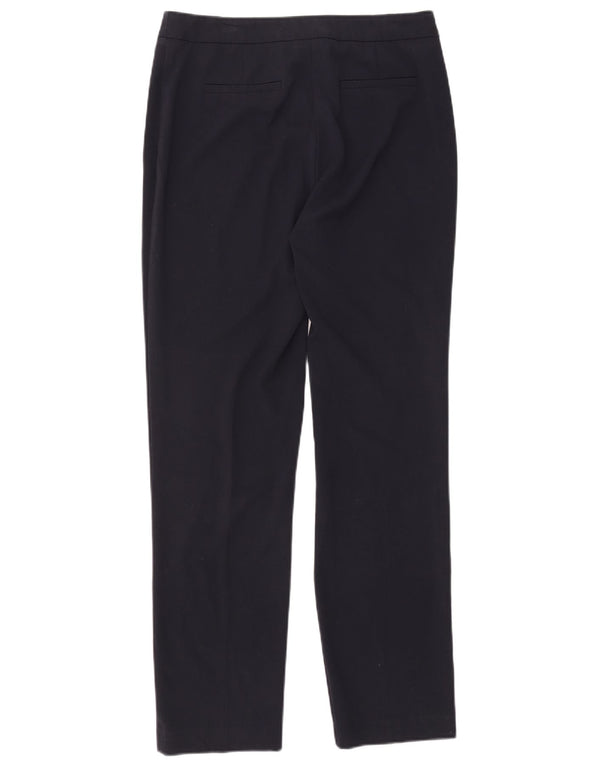 Calça feminina Marks & Spencer Slim Suit UK 12 Médio W32 L31 Azul marinho