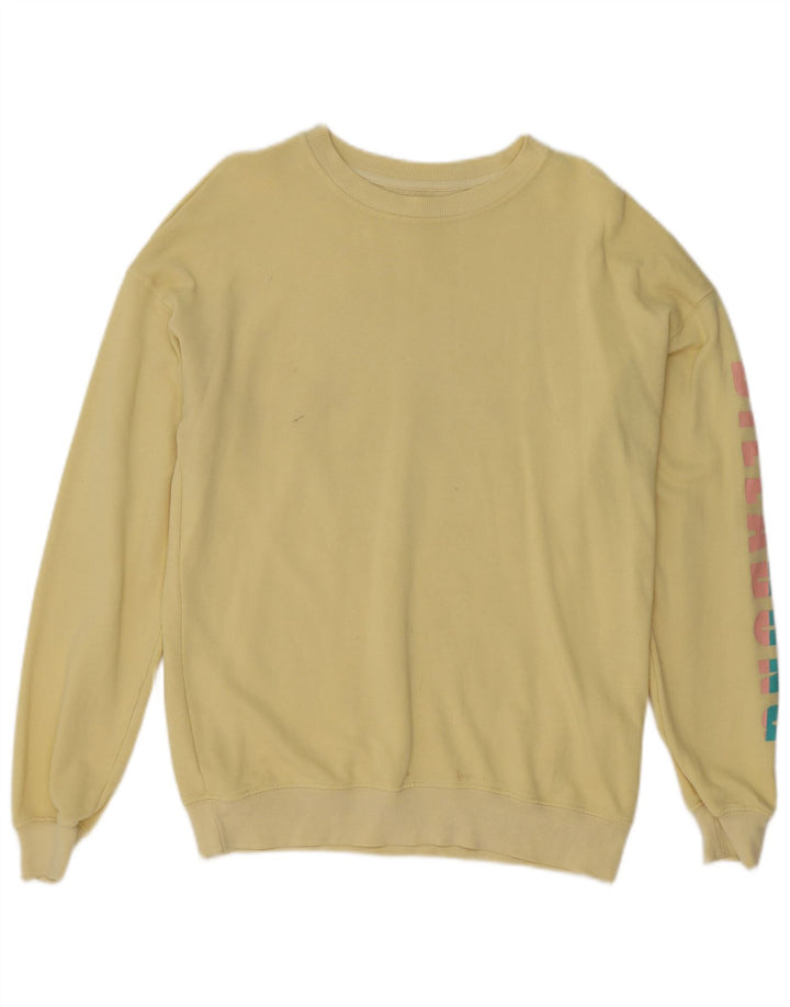 Billabong moletom masculino gráfico jumper pequeno algodão amarelo