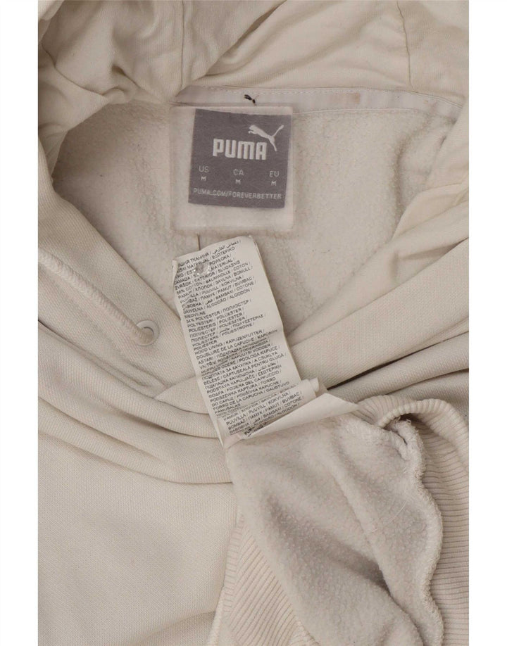 Puma masculino gráfico moletom com capuz médio branco colorblock algodão