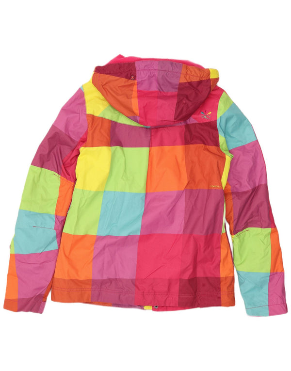 Jaqueta de chuva feminina com capuz O'Neill UK 10 pequeno bloco colorido multicolorido