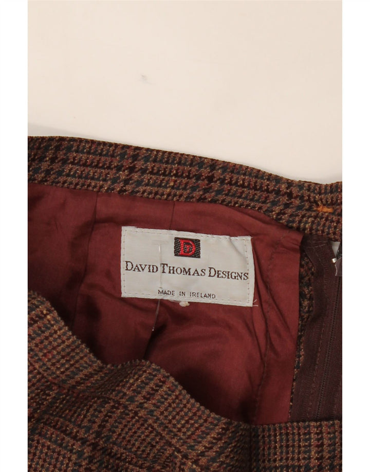 VINTAGE Womens Straight Skirt W30 Medium Brown Check Vintage Vintage and Second-Hand Vintage from Messina Hembry 